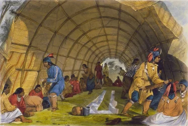 Medicijndans van de Winnebagoes, 1853
